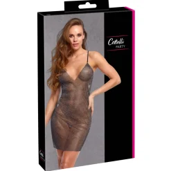 Cottelli Collection – Sparkly Dress – Zwart