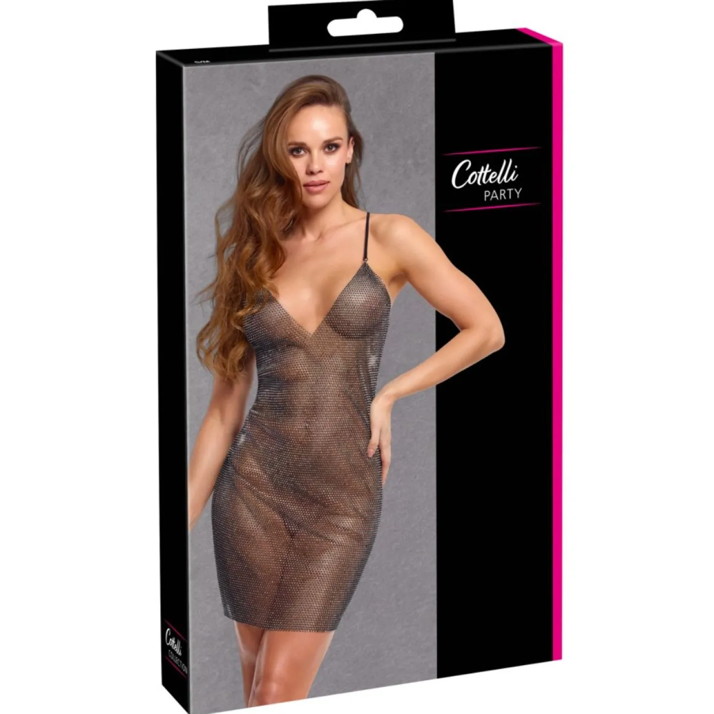 Cottelli Collection – Sparkly Dress – Zwart