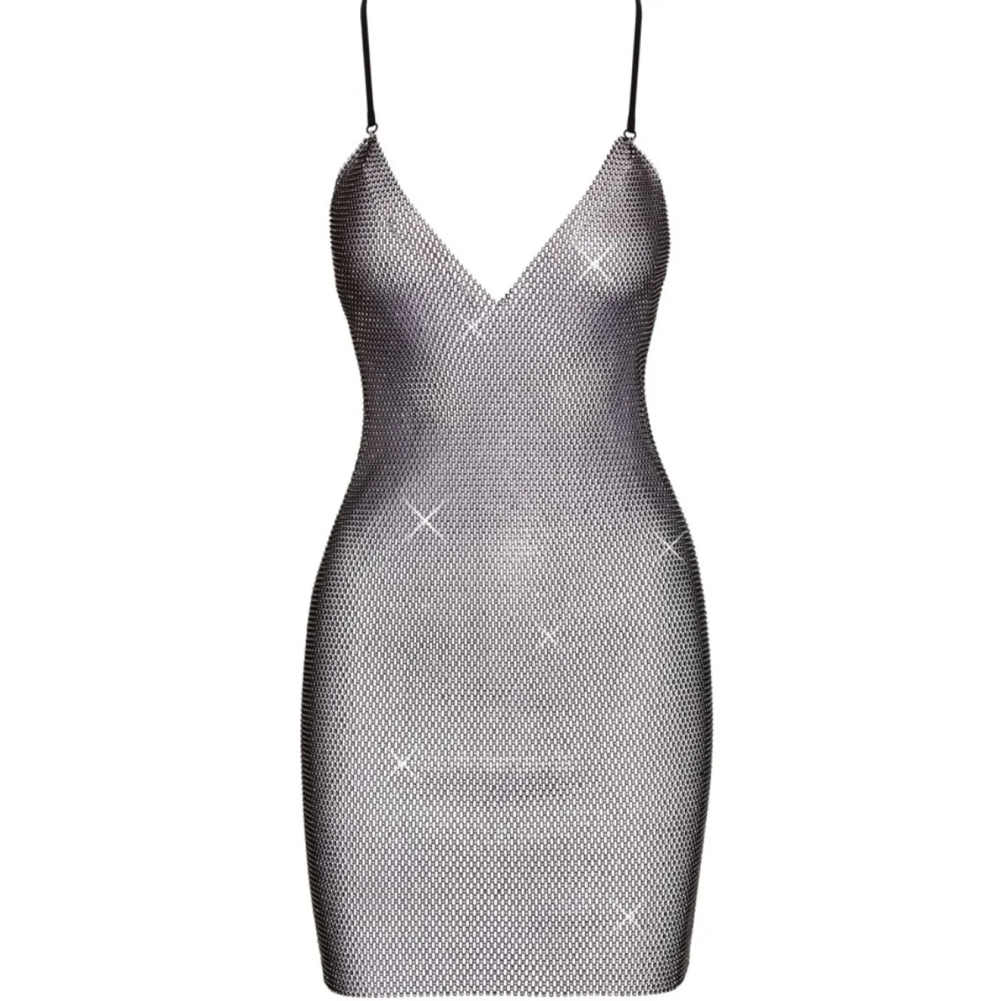 Cottelli Collection – Sparkly Dress – Zwart