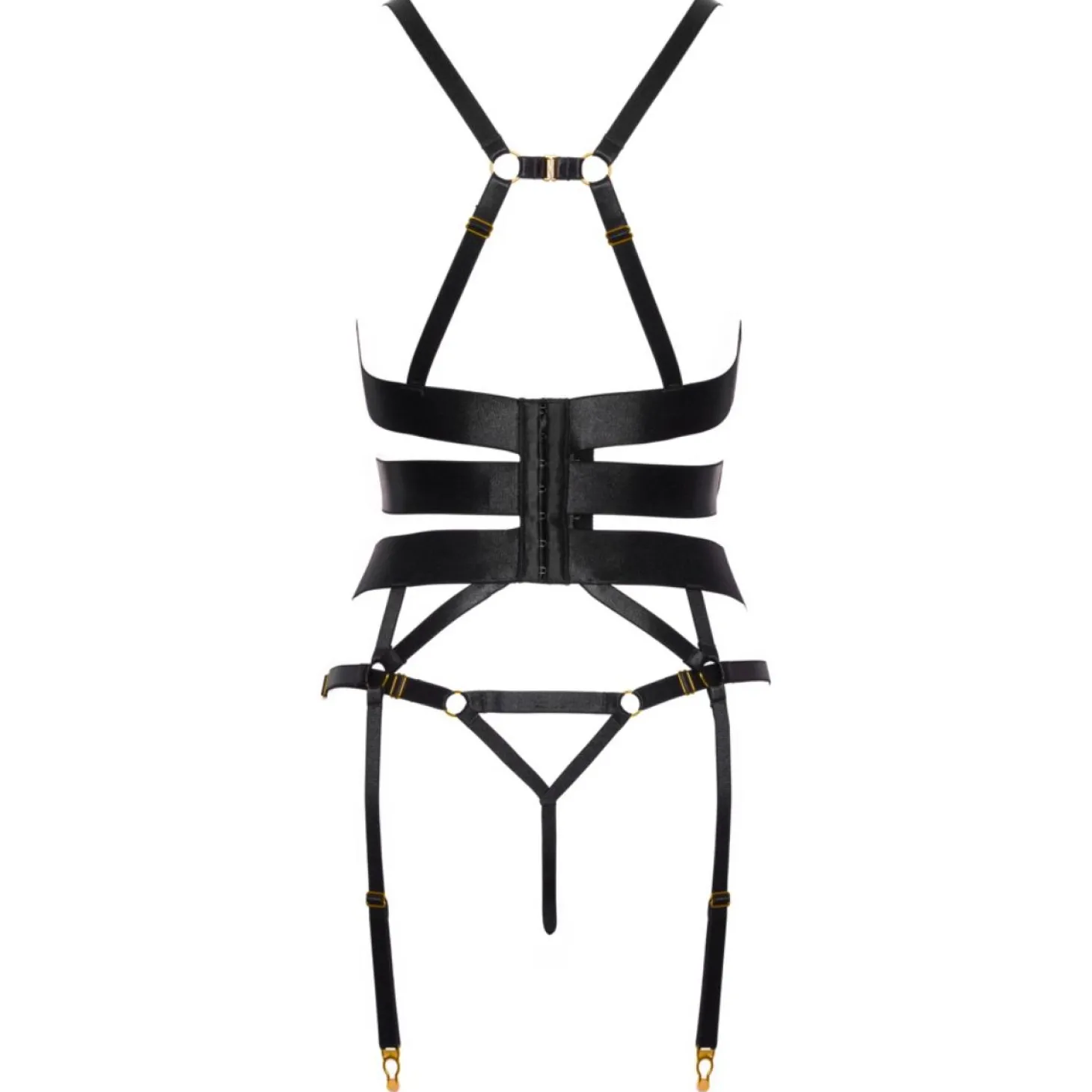 Cottelli Collection - Strapscorsage Set - Zwart