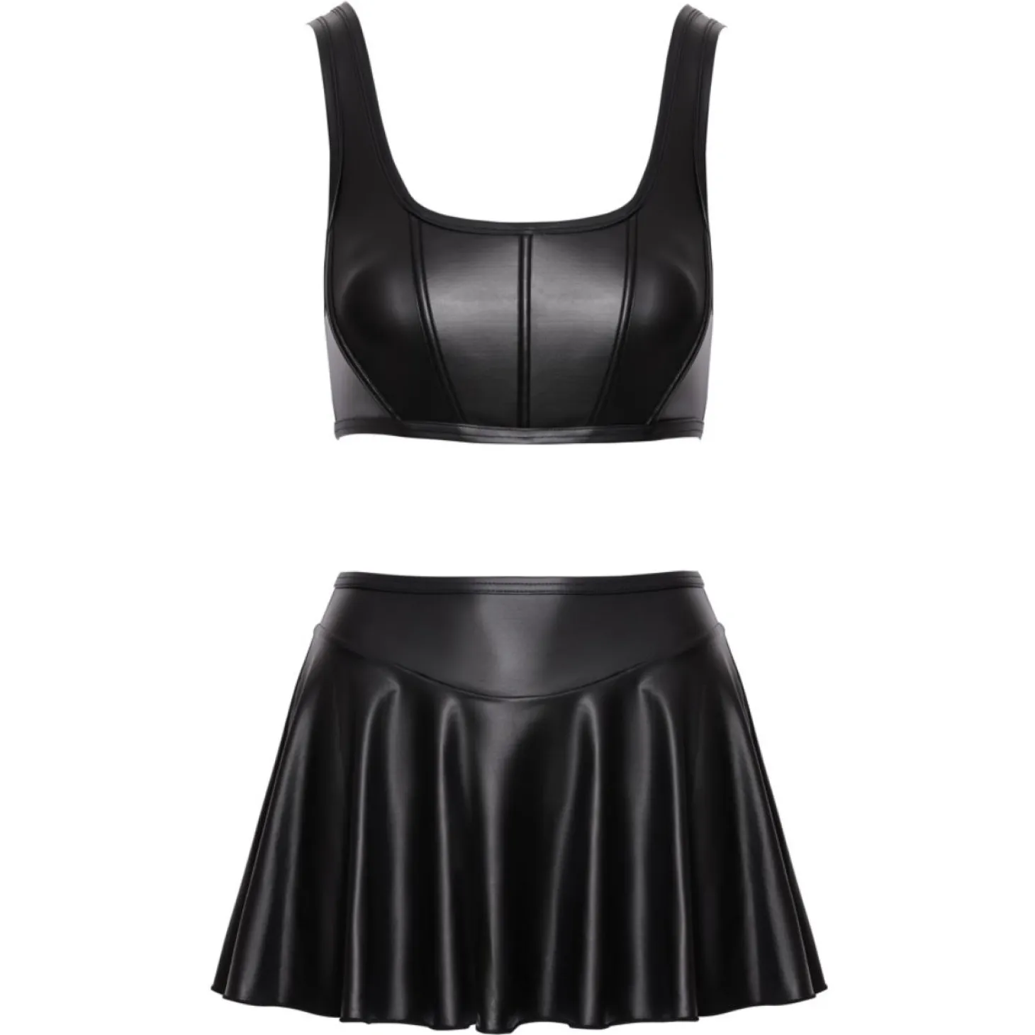 Cottelli Collection – Top and Skirt – Zwart