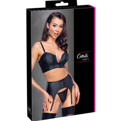 Cottelli Collection – Top Set Met Glitservaring – Zwart
