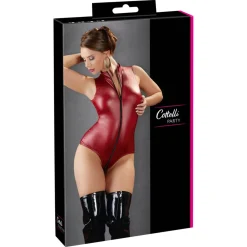 Cottelli Collection - Wetlook Body Met Open Kruis