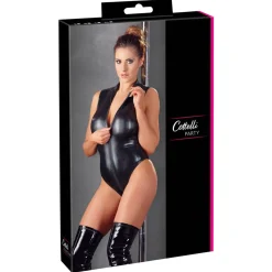 Cottelli Collection - Wetlook Body Met Lange Rits