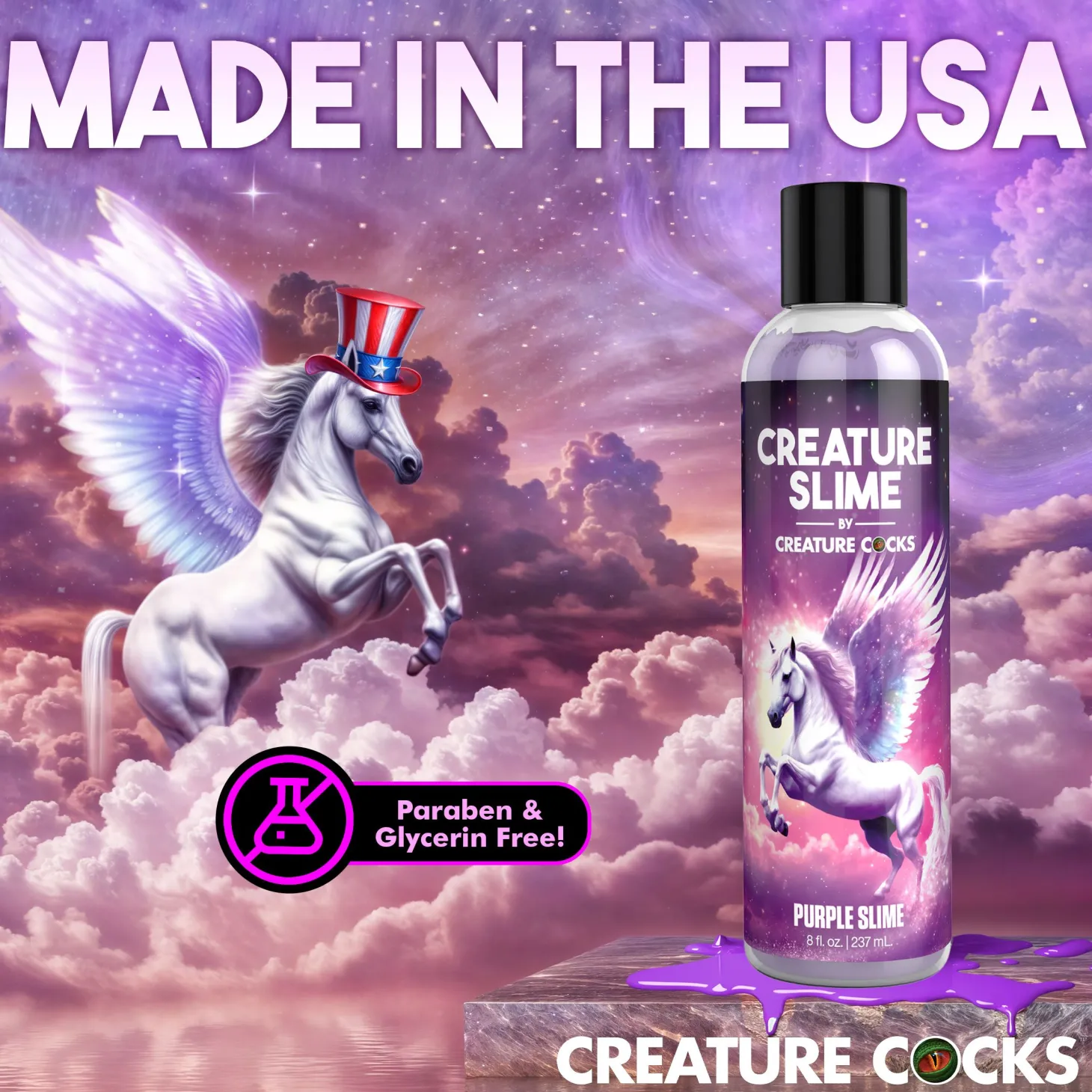 Creature Cocks - Creature Slime Paars Slijm Glijmiddel - 237 ml