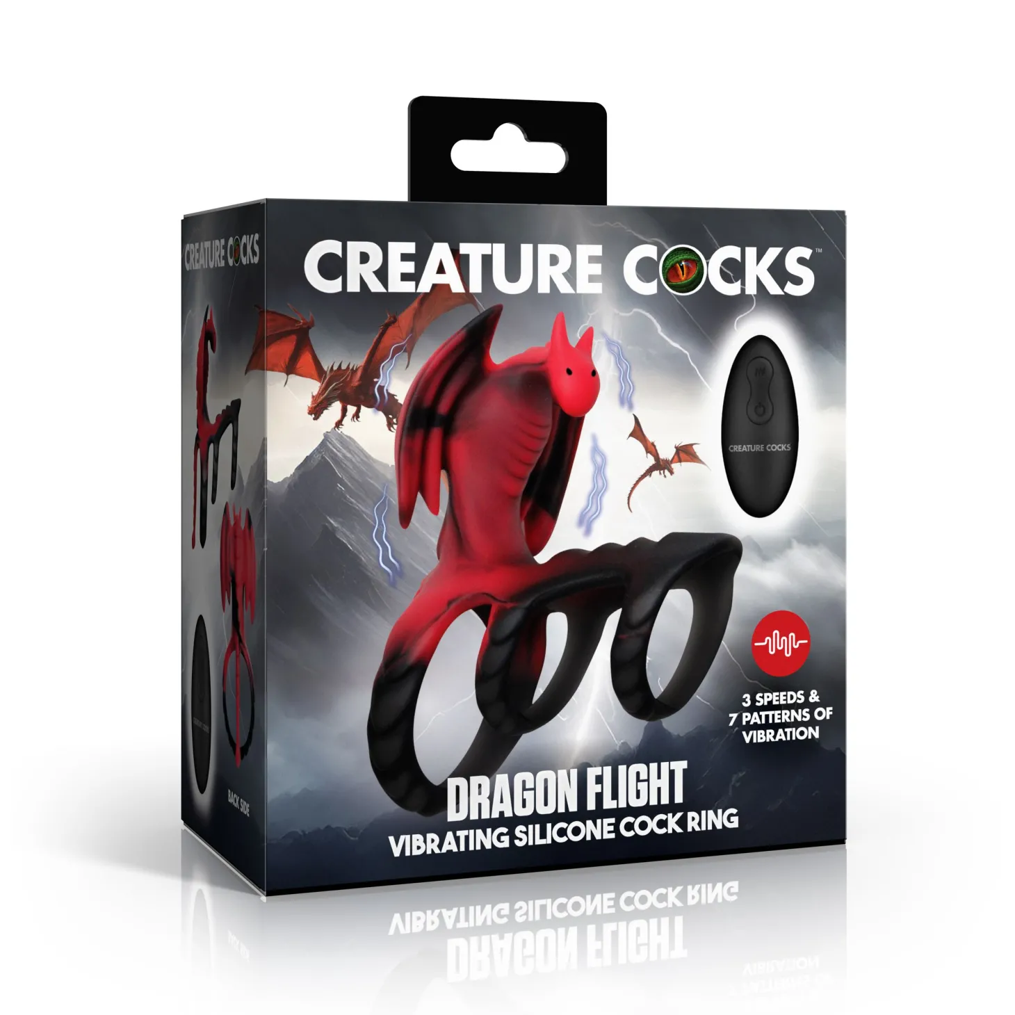 Creature Cocks - Dragon Flight Vibrerende Penisring - 9,9 cm