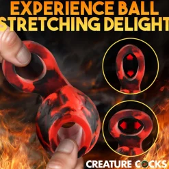 Creature Cocks - Hell Hound Ballstretcher - Rood