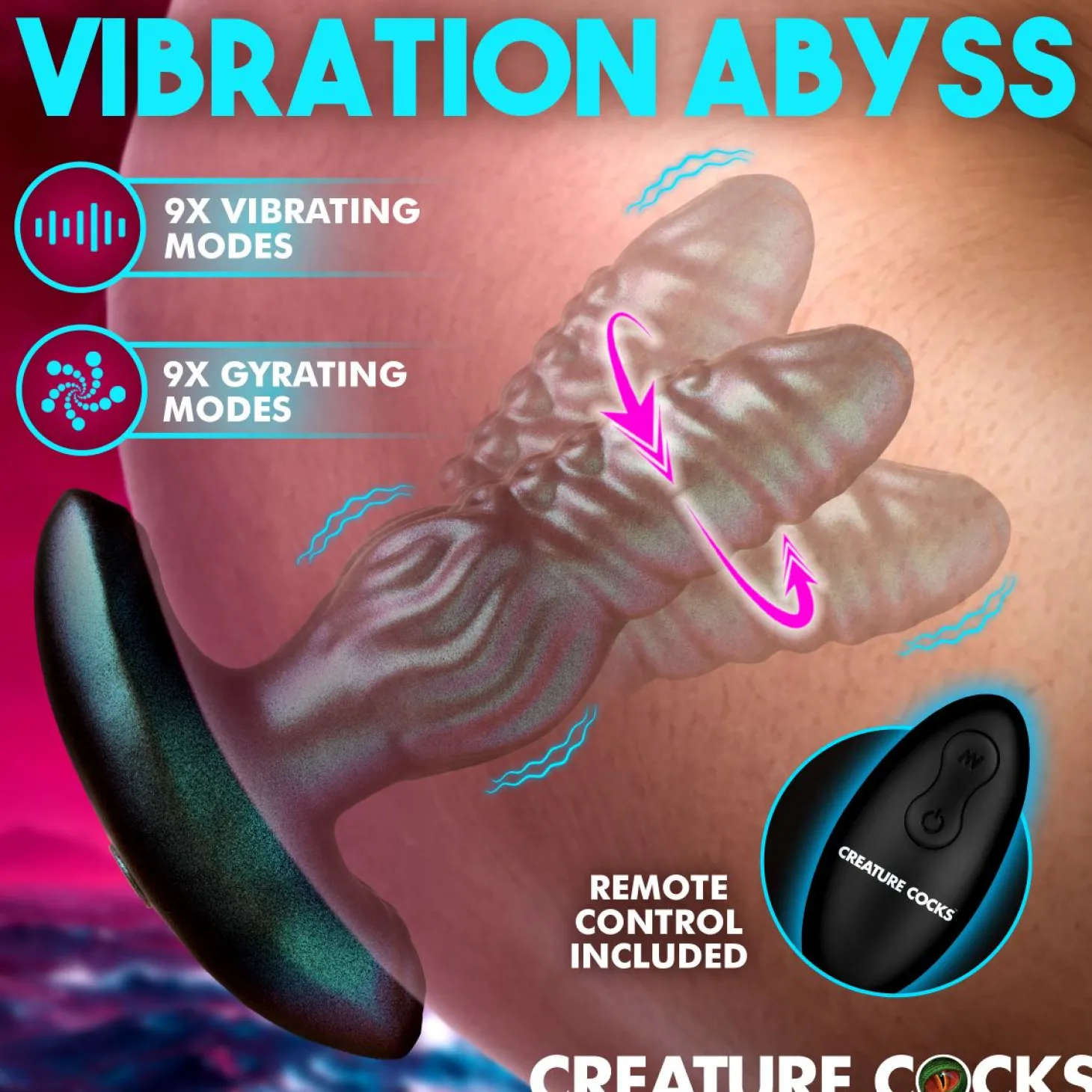 Creature Cocks - Octo-Squirm Vibrerende Anaalplug - 12,4 cm