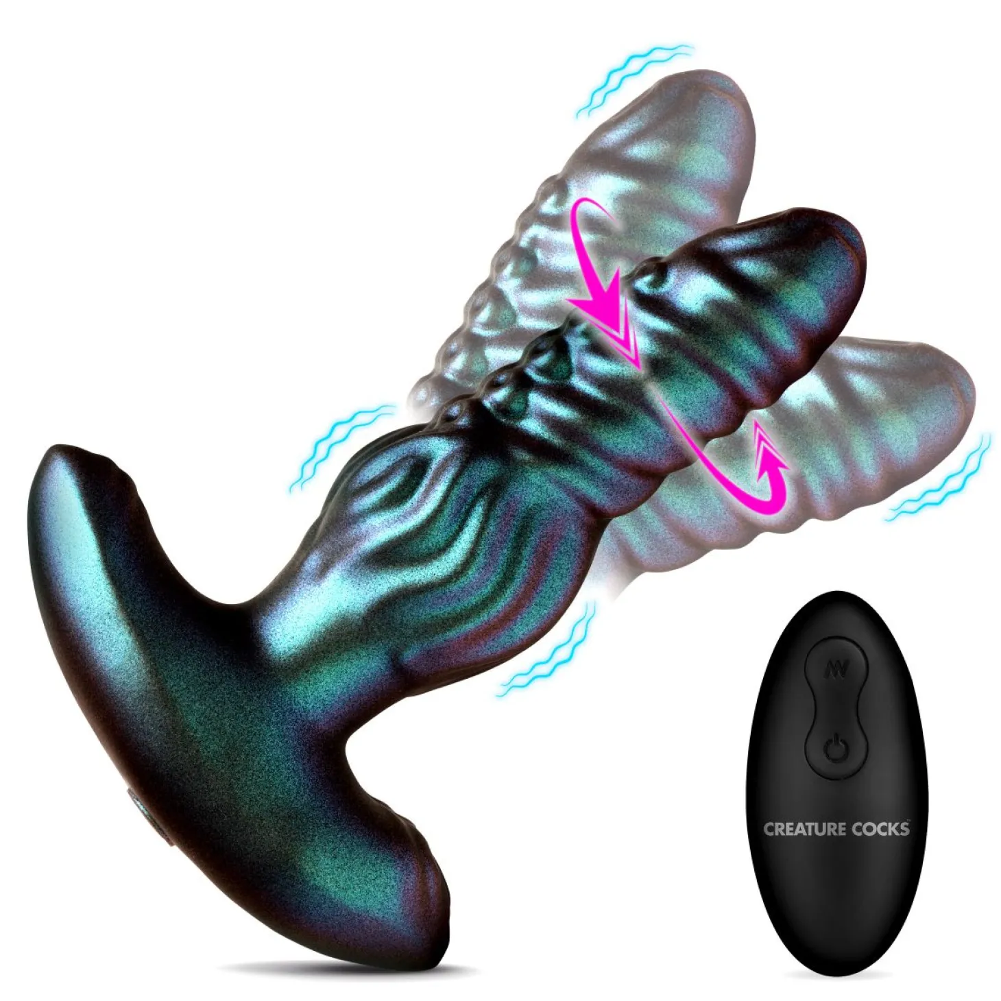 Creature Cocks - Octo-Squirm Vibrerende Anaalplug - 12,4 cm