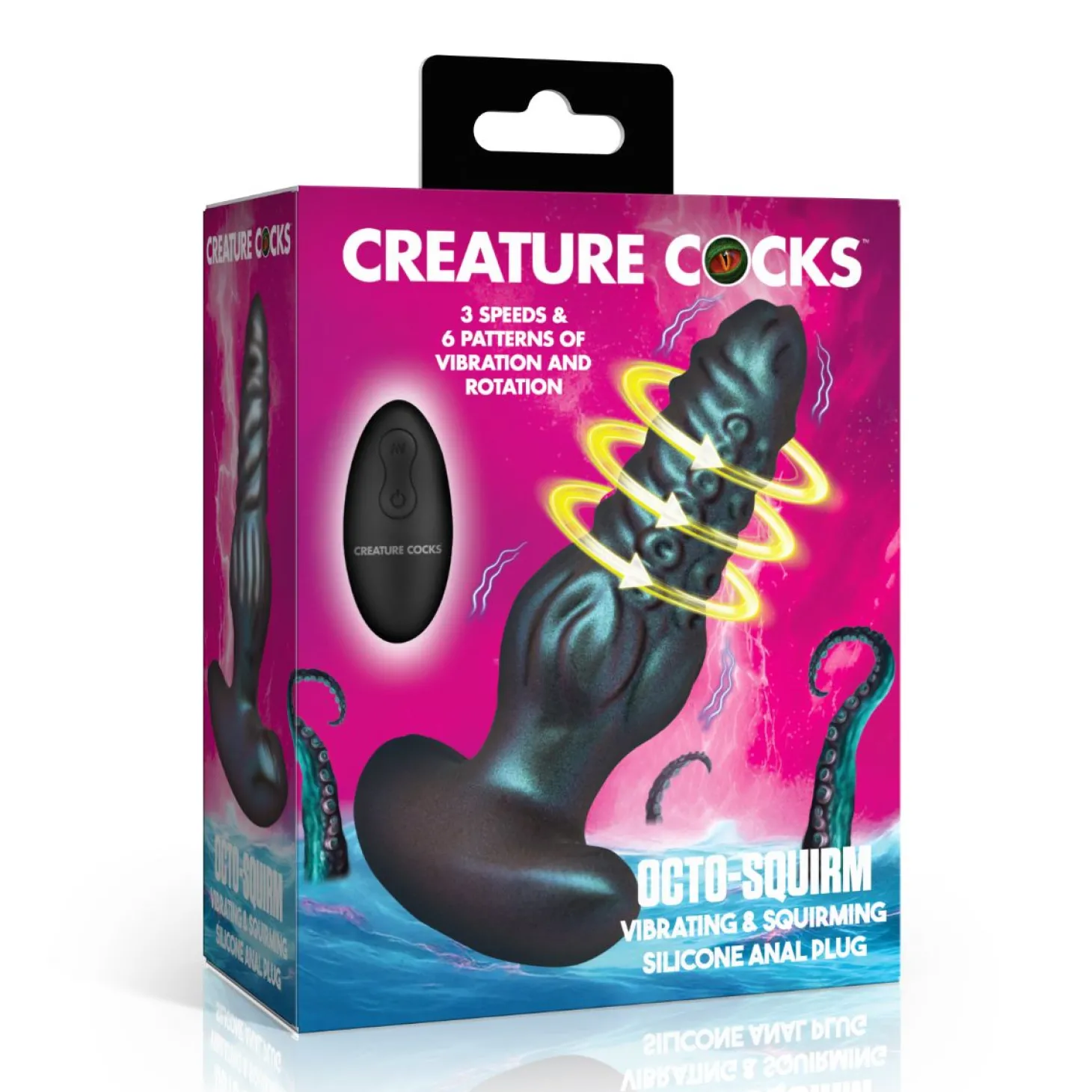 Creature Cocks - Octo-Squirm Vibrerende Anaalplug - 12,4 cm