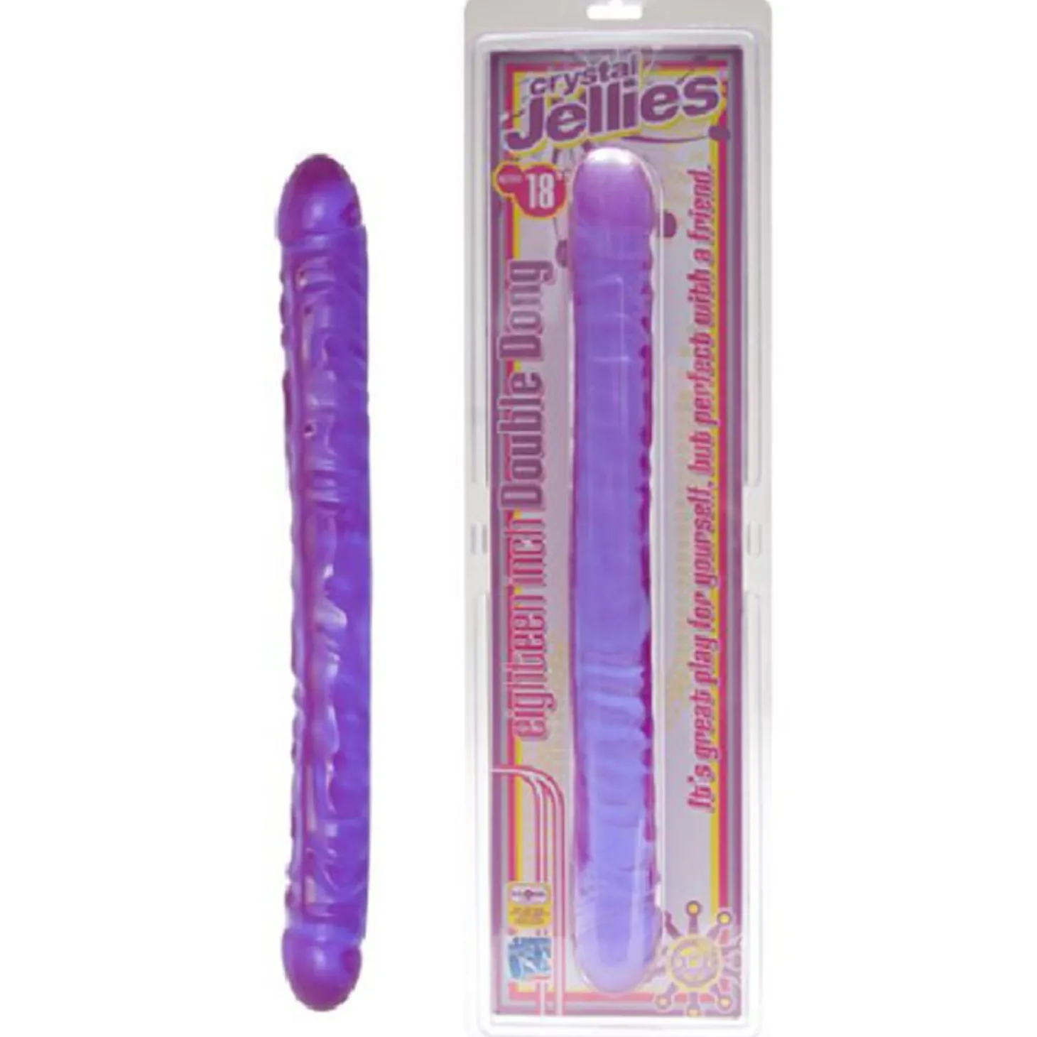 Crystal Jellies Double Dong - Paars