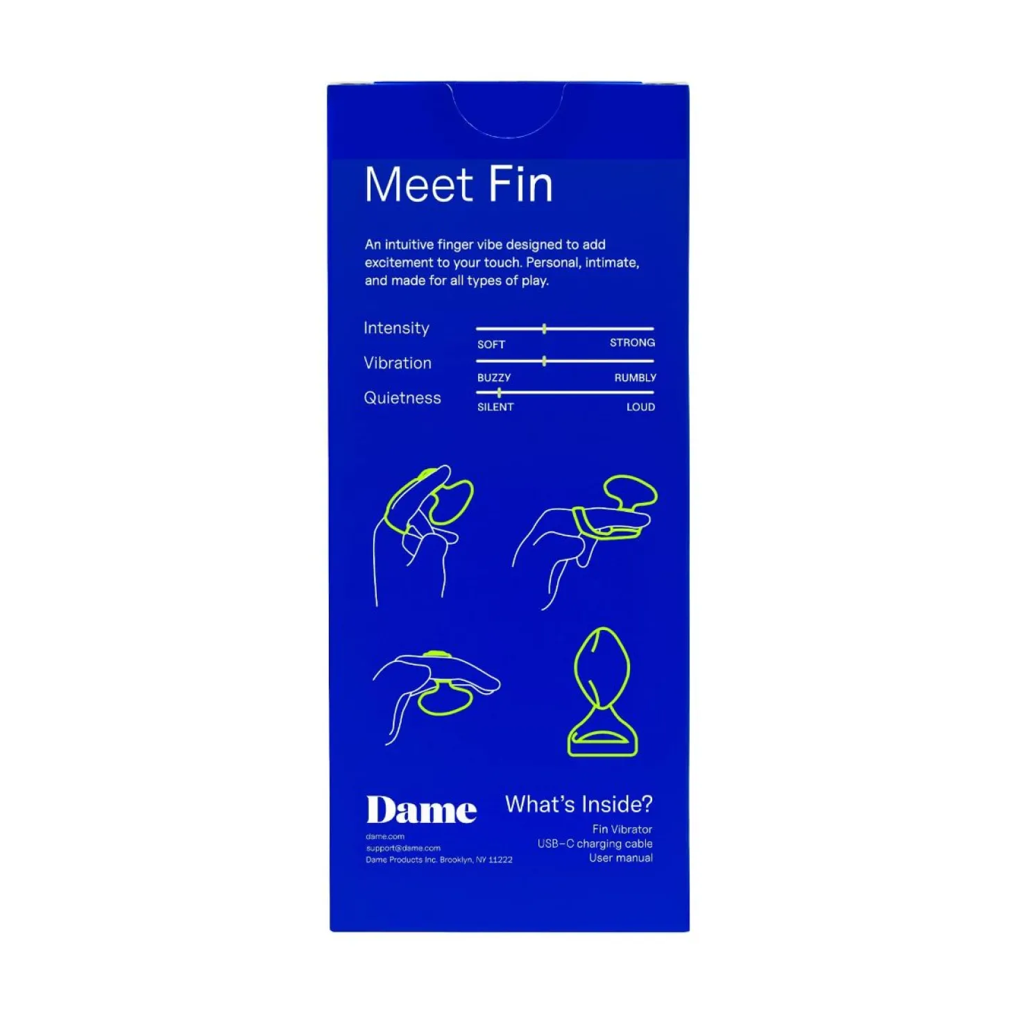 Dame - Fin 2.0 Vinger Vibrator - Quartz