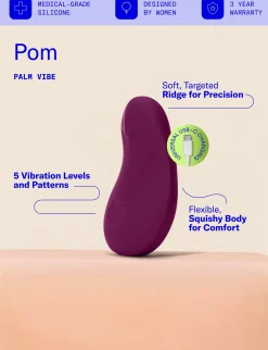 Dame Products - Pom Flexibele Vibrator - Donker Rood