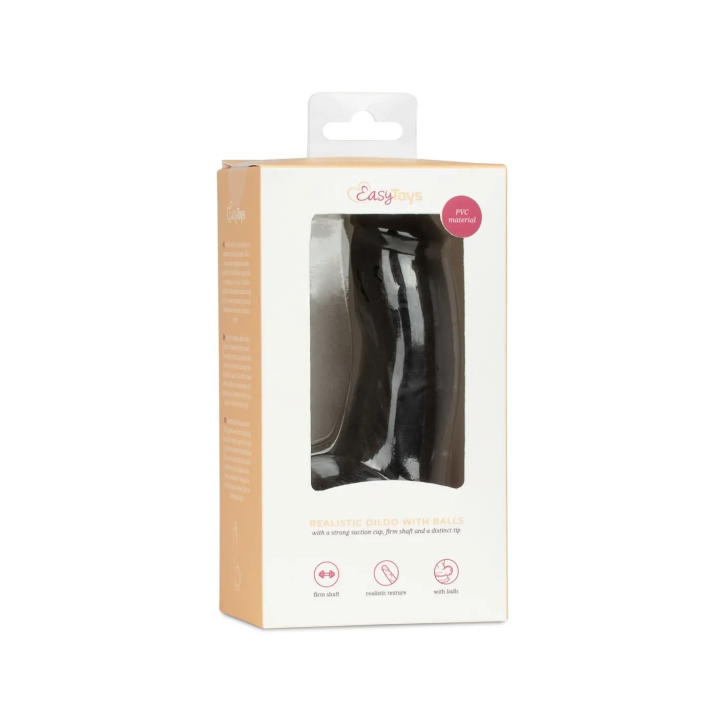 Dildo met ballen 12 cm - Zwart