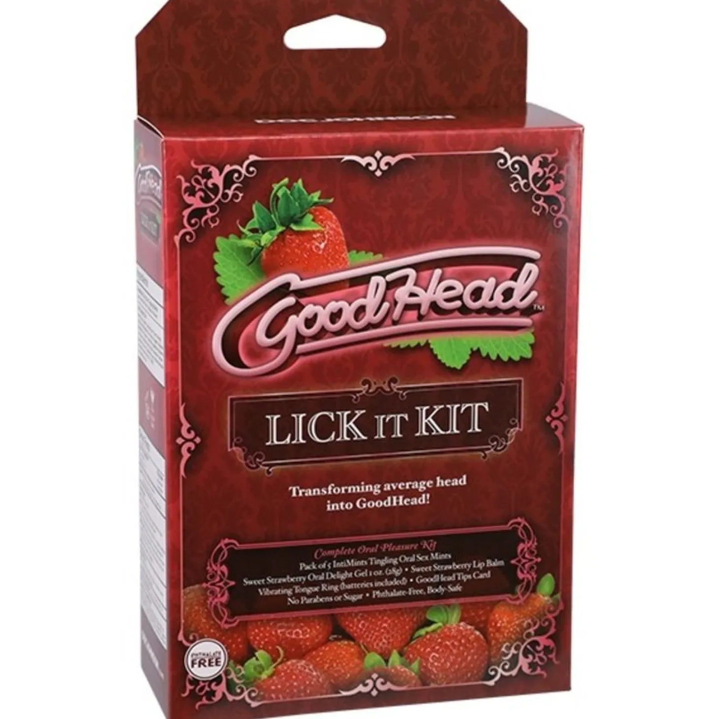 Doc Johnson - GoodHead Lick It Kit - Aardbei