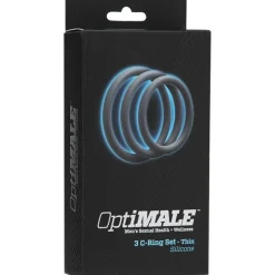 Doc Johnson - OptiMALE 3 C-Ring Set Dun - Grijs