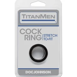 Doc Johnson - TitanMen Cock Ring - Zwart