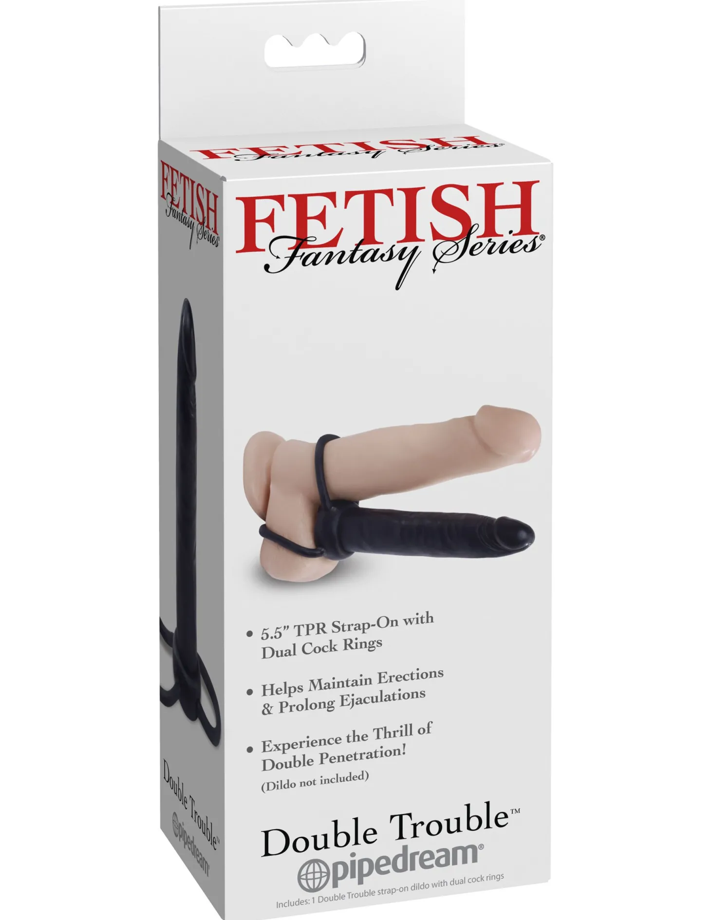 Double Trouble Strap-On Dildo met Ringen