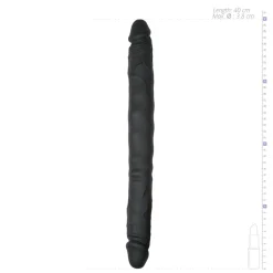 Dubbele Dildo Zwart - 40 cm
