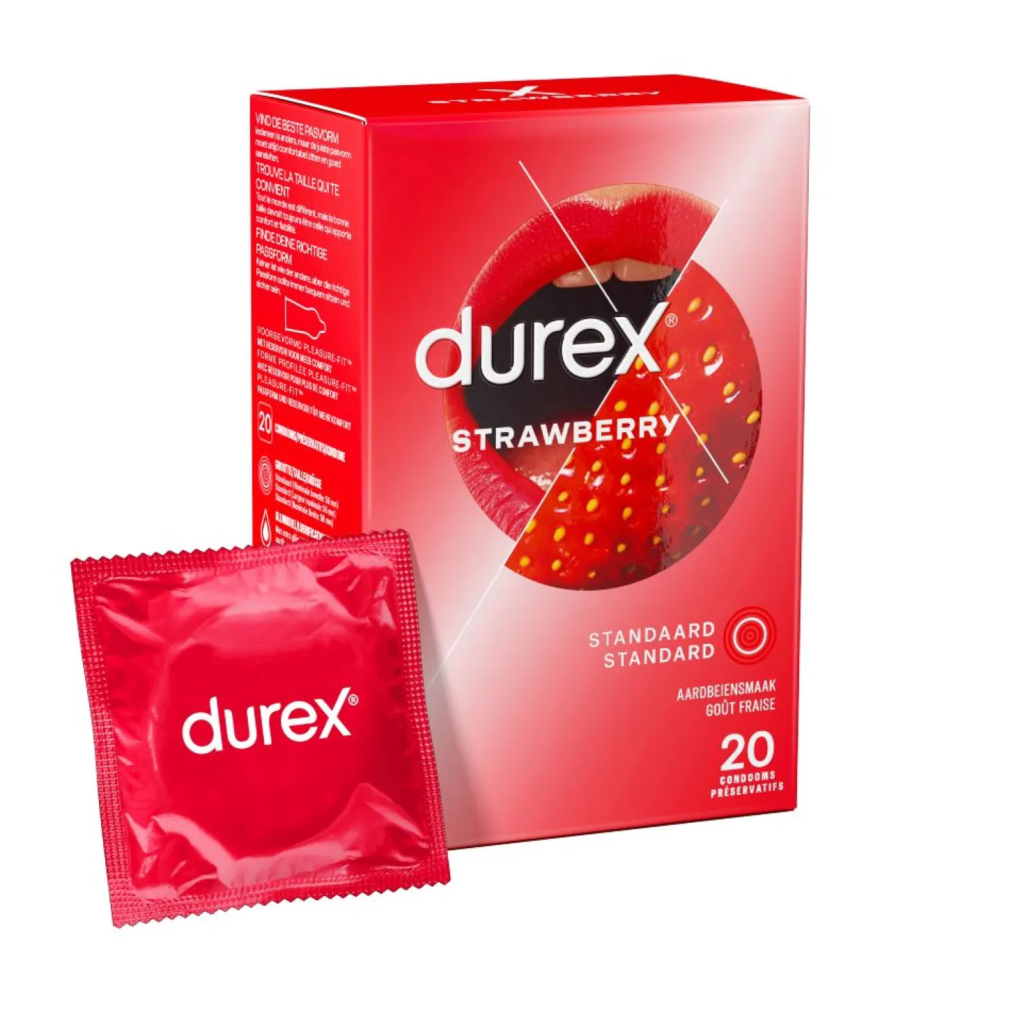 Durex - Condooms met Aardbeismaak - 20 stuks