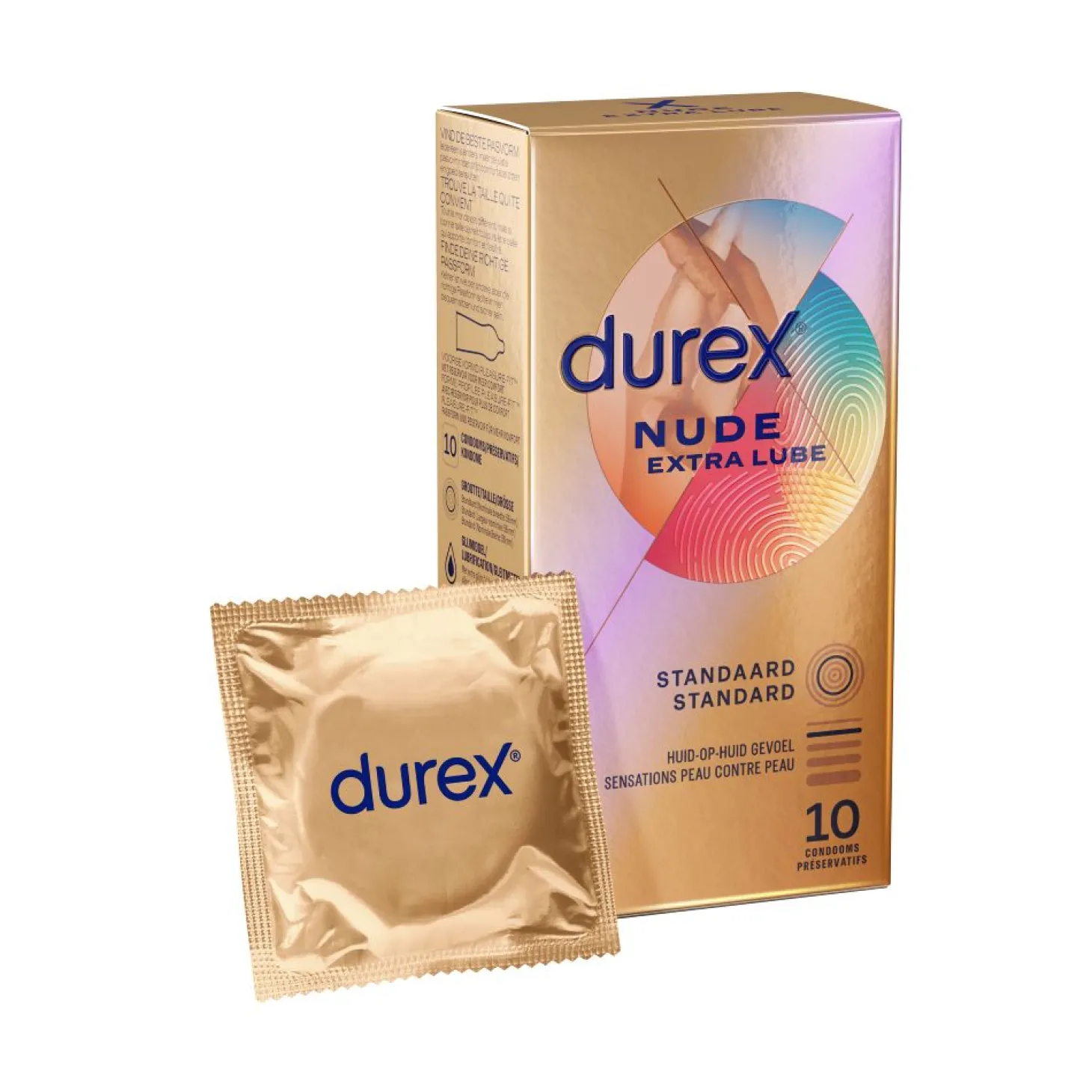 Durex - Condooms Nude Extra Glijmiddel - 10 stuks