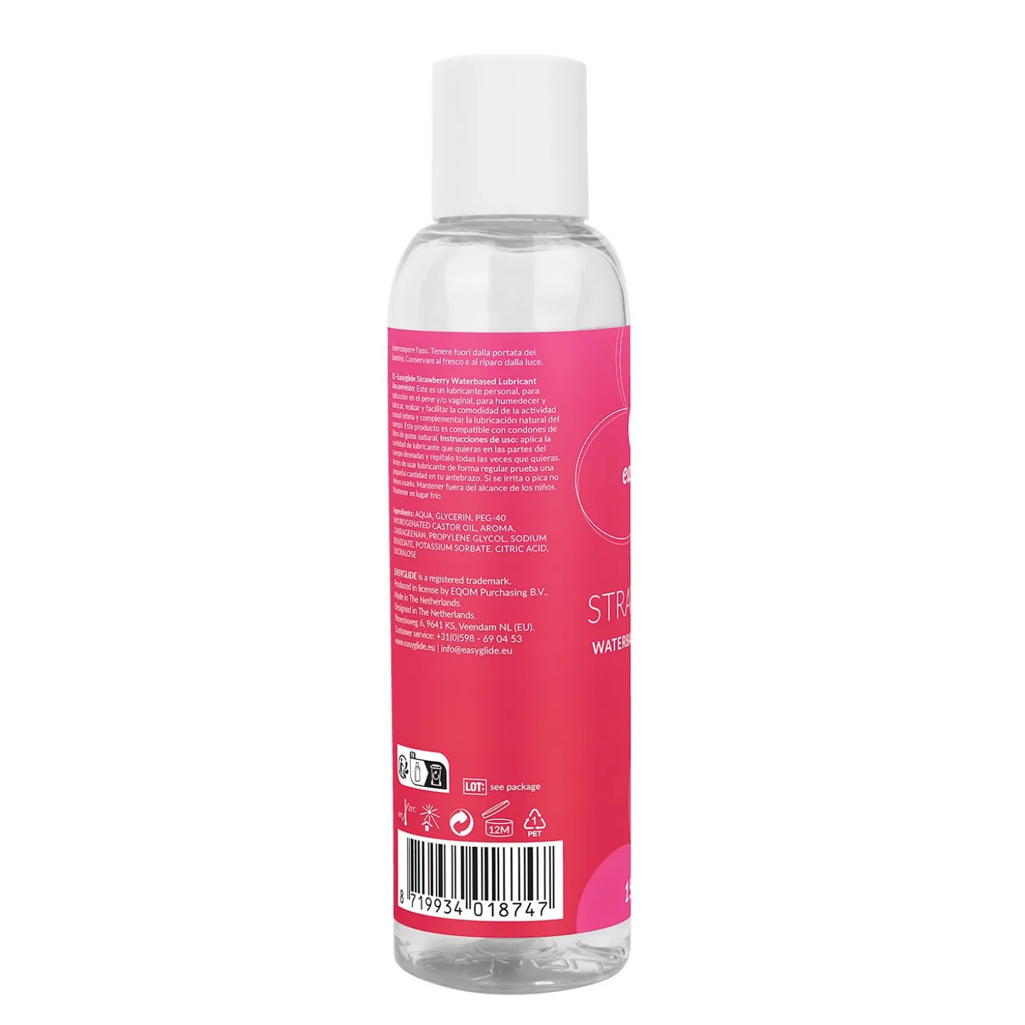 EasyGlide Aardbeien Glijmiddel op Waterbasis - 150 ml