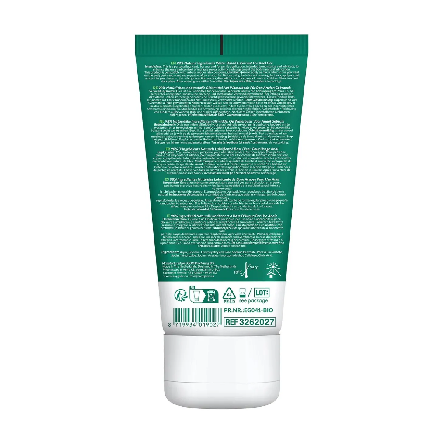 EasyGlide - Bio & Natural Glijmiddel op Waterbasis Anaal - 100 ml
