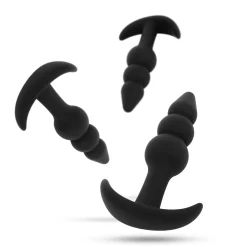 Easytoys - Butt Plug Trio - Zwart