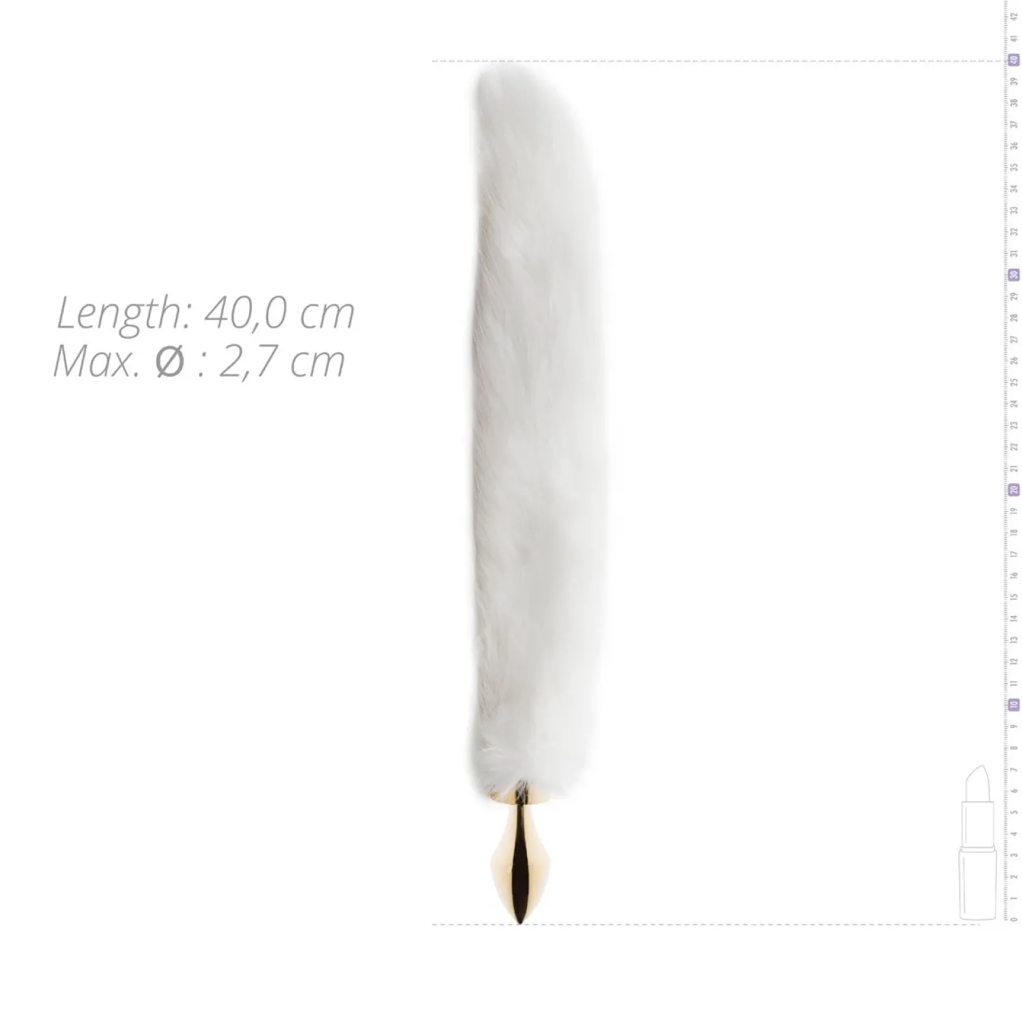 Easytoys Fetish - Buttplug – Witte Vossenstaart