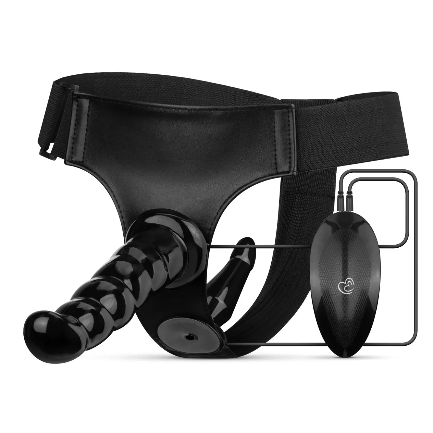 Easytoys Fetish - Vibrerende Strap-On Set - Zwart