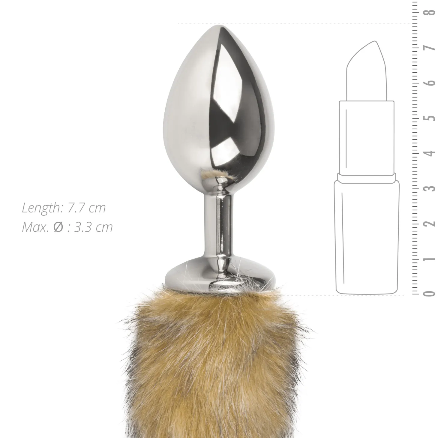 Easytoys Fetish - Vossenstaart buttplug M - Gestreept