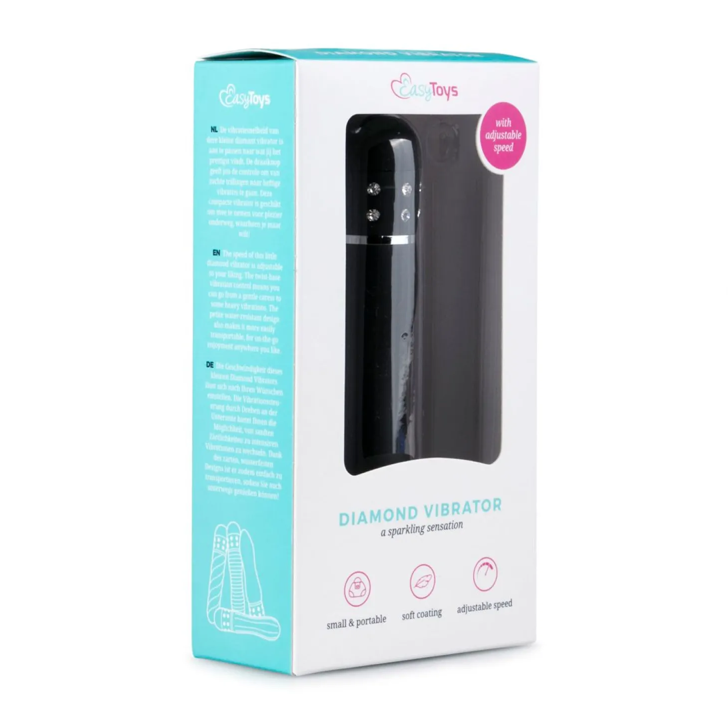 Easytoys Mini Vibrator Glad - Zwart
