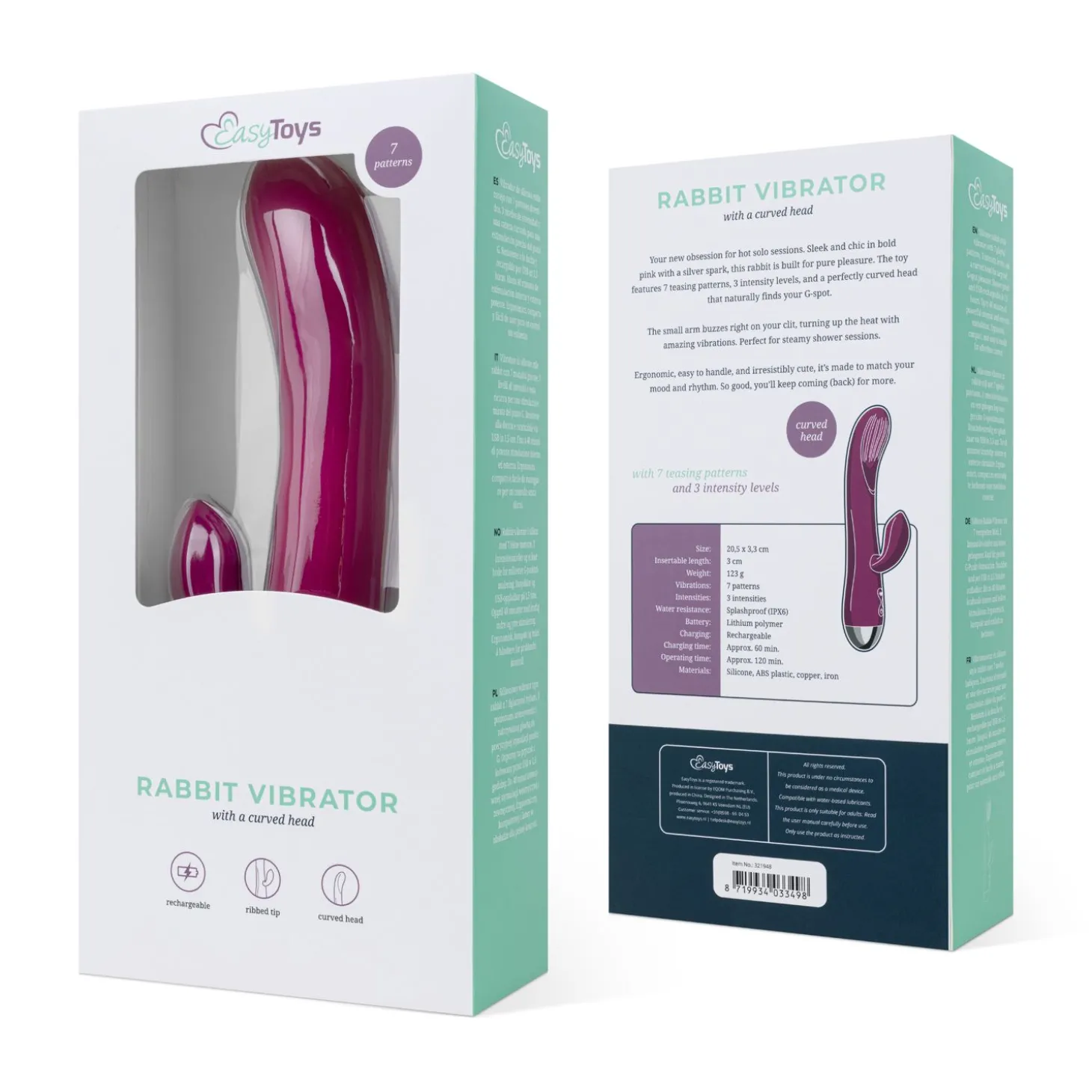Easytoys Vibe - Rabbit Vibrator - Raspberry Pink