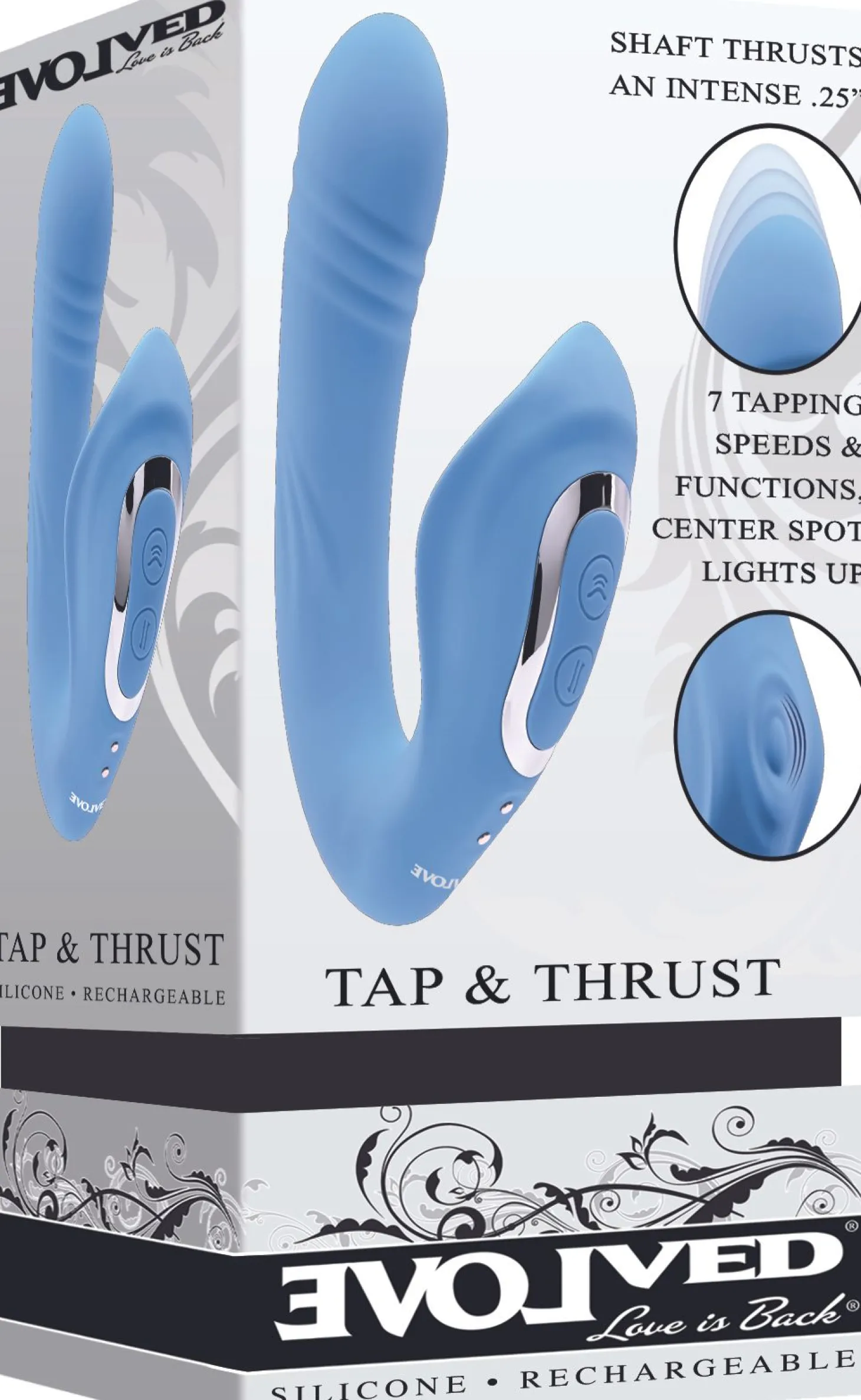 Evolved - Tap and Trust Vibrator - Lichtblauw