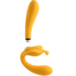 Evolved - The Monarch Strapless Strap On Vibrator - Geel