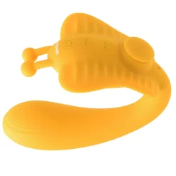 Evolved - The Monarch Strapless Strap On Vibrator - Geel