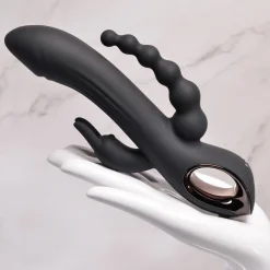 Evolved - Trifecta Rabbit Vibrator - Zwart