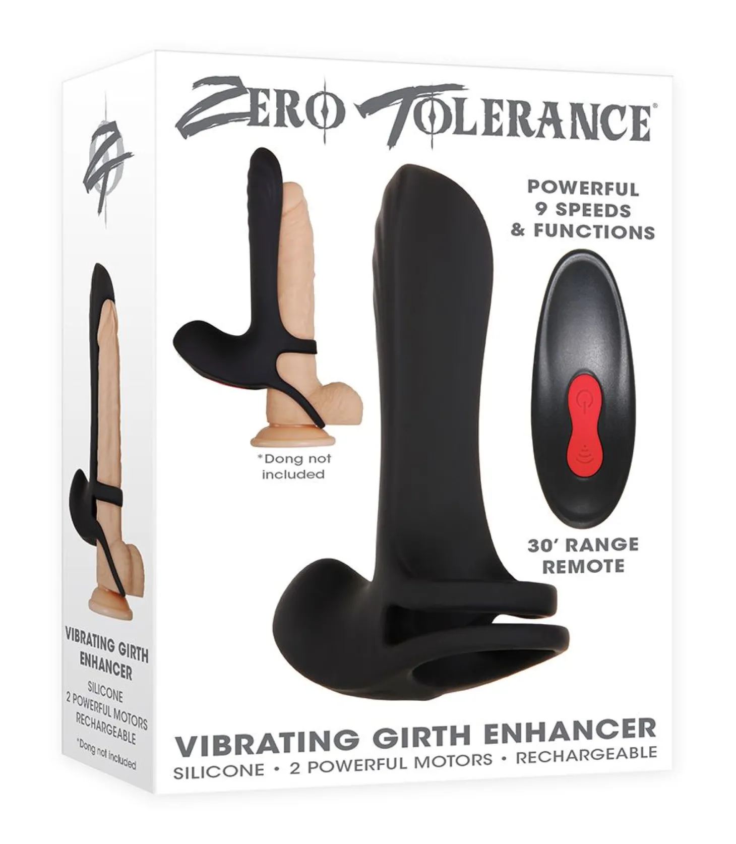 Evolved - Vibrating Penis Verlenger - Zwart