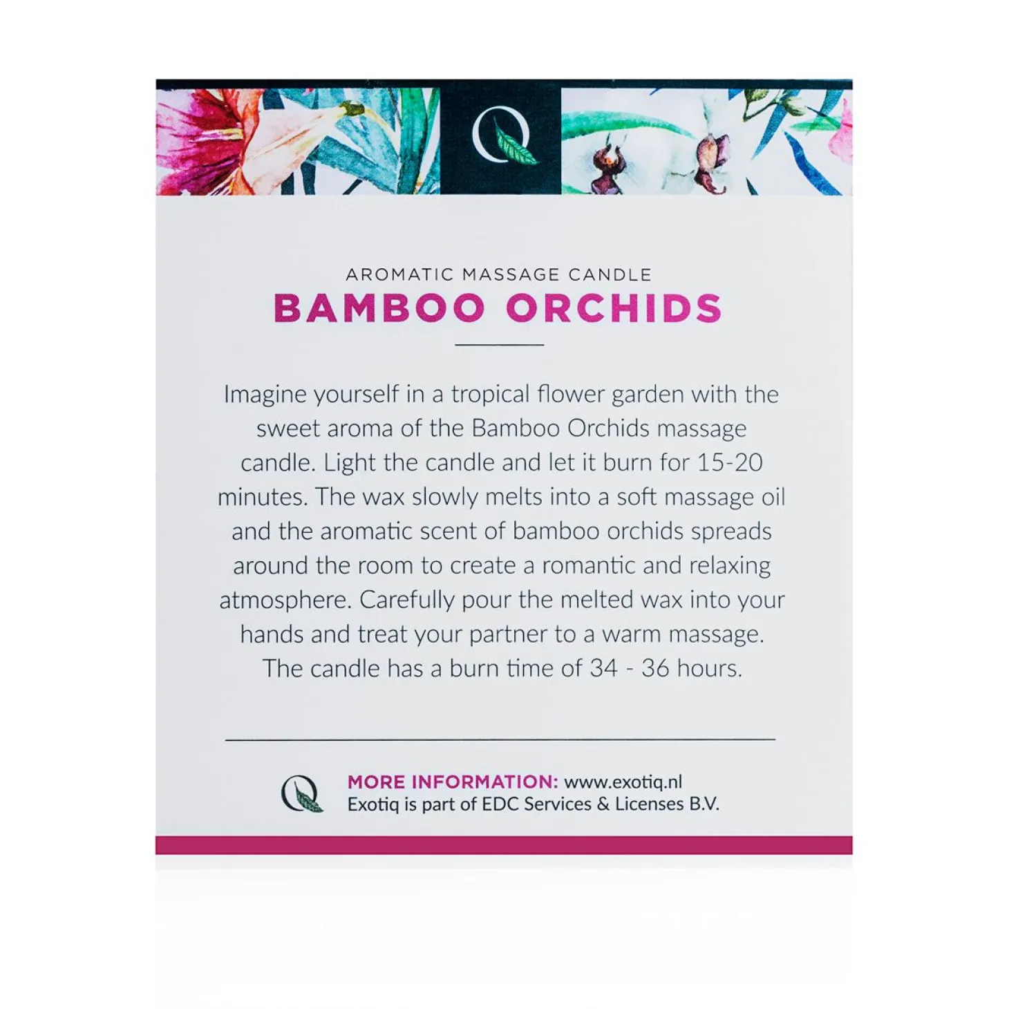 Exotiq Massagekaars Bamboe Orchideeën - 200g