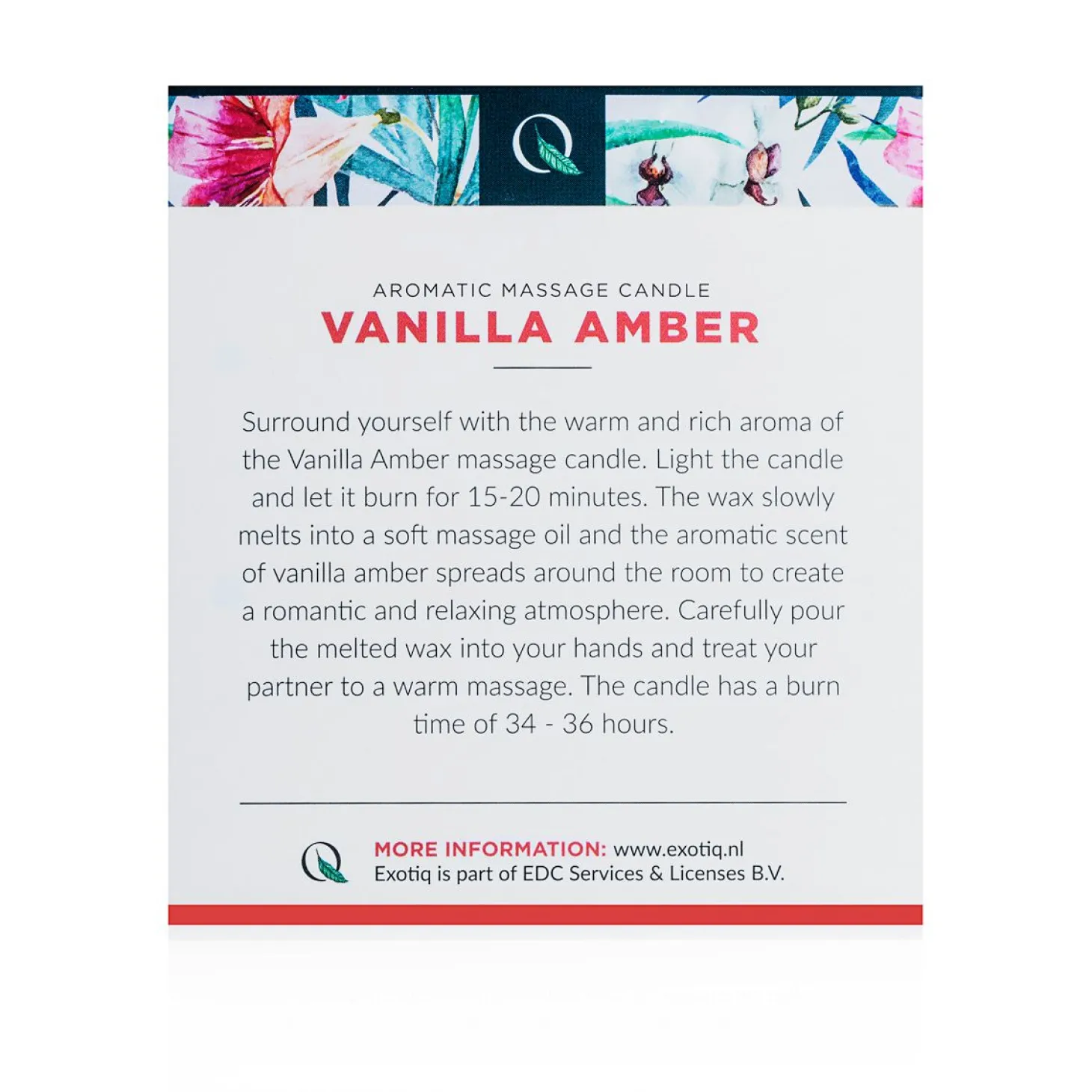 Exotiq Massagekaars Vanille Amber - 200g