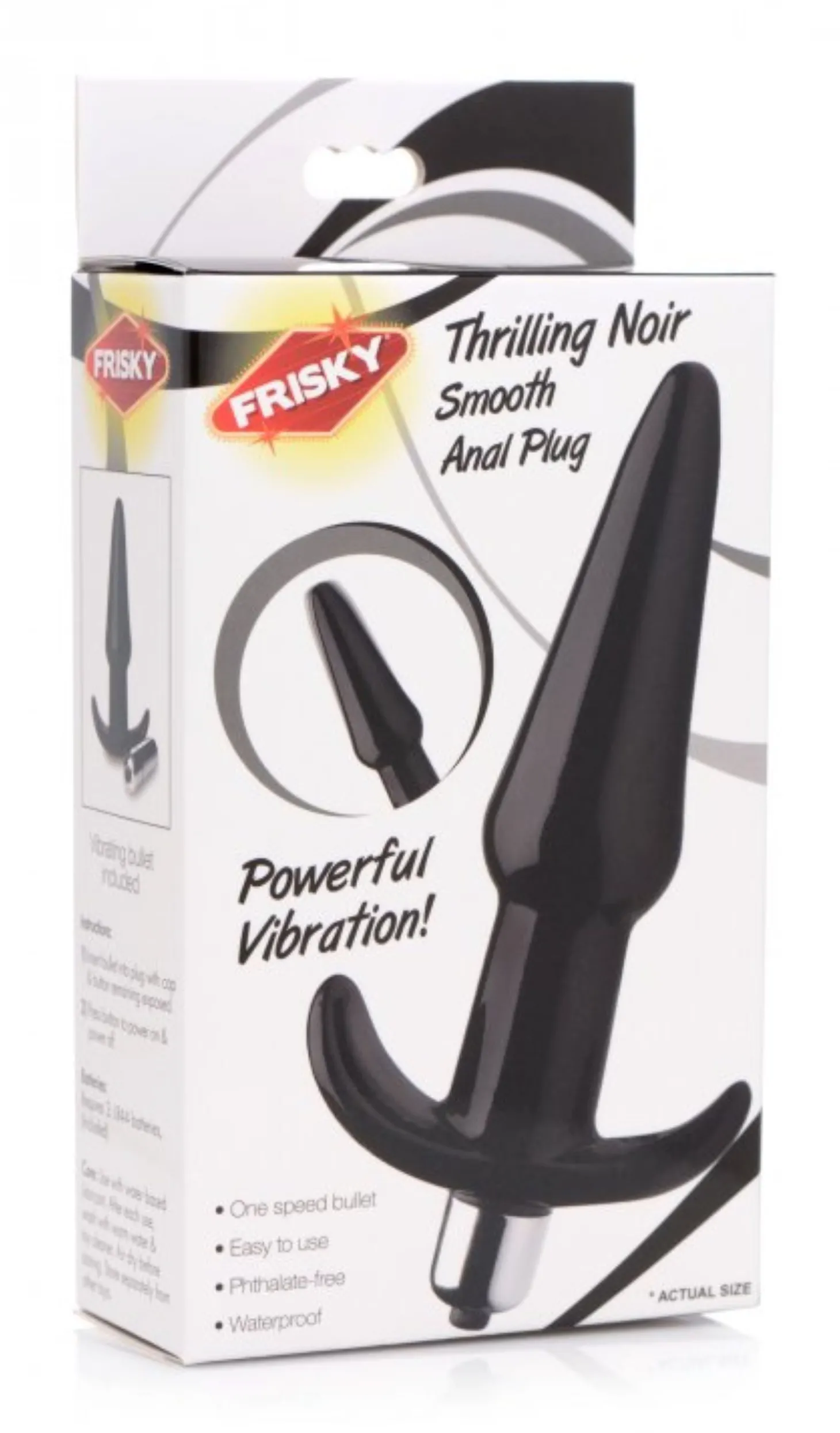 Frisky - Smooth Vibrerende Anaalplug - Zwart