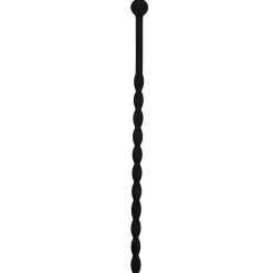 Geribbelde Siliconen Dilator - Zwart