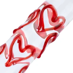 Gildo - Glazen G-spot/Prostaat Dildo Met Hartjes No.30 - 17 cm