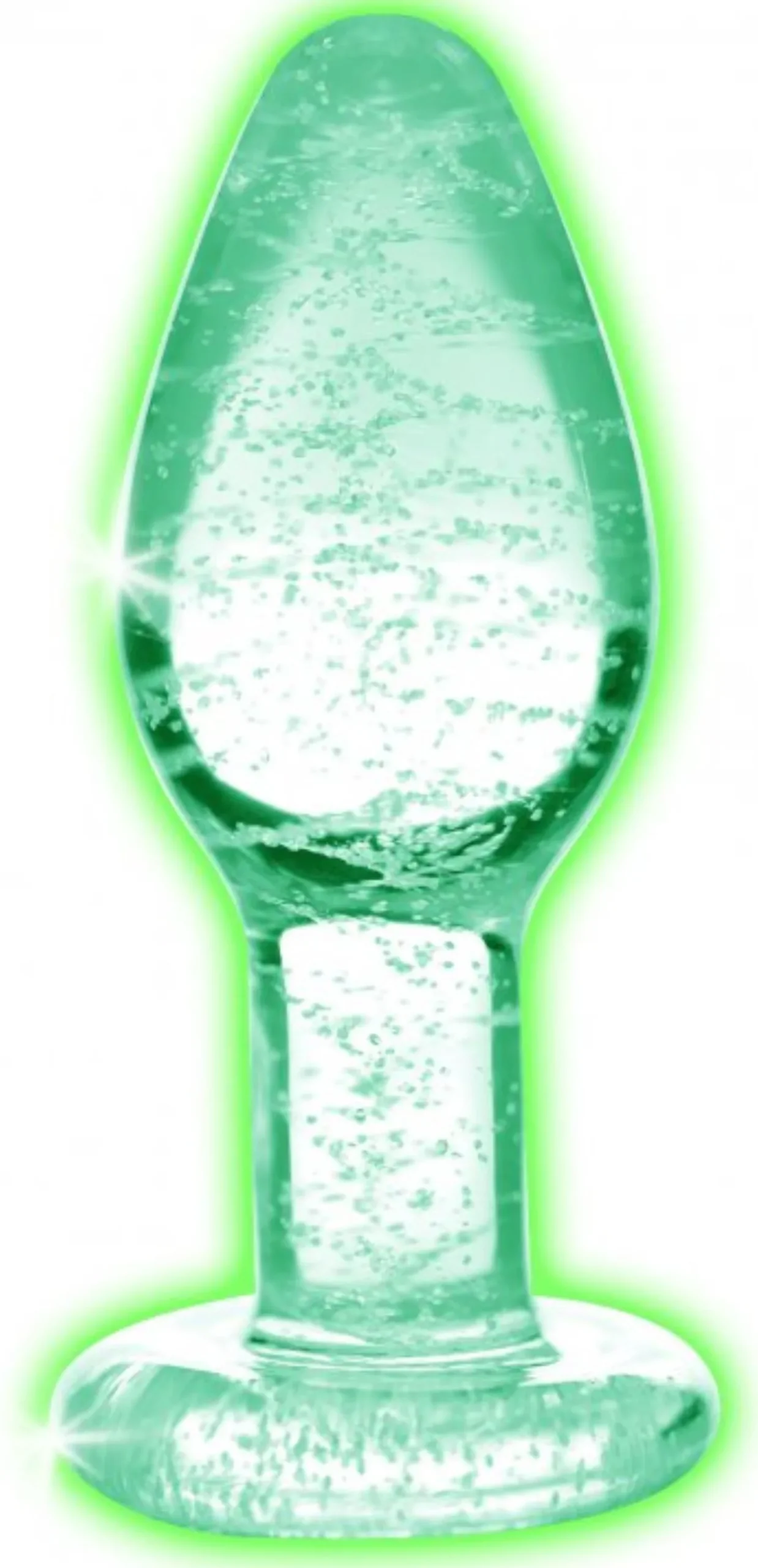Glow-in-the-Dark Anaalplug Van Glas - Small