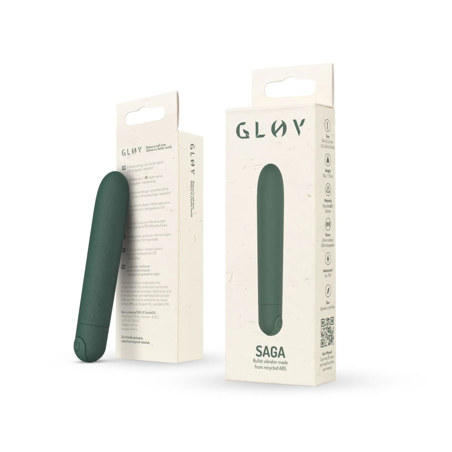 Gløv - Saga Eco Bullet Vibrator - Groen