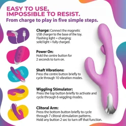 Good Vibes Only - Rabbit Vibrator Moving Finger - Paars