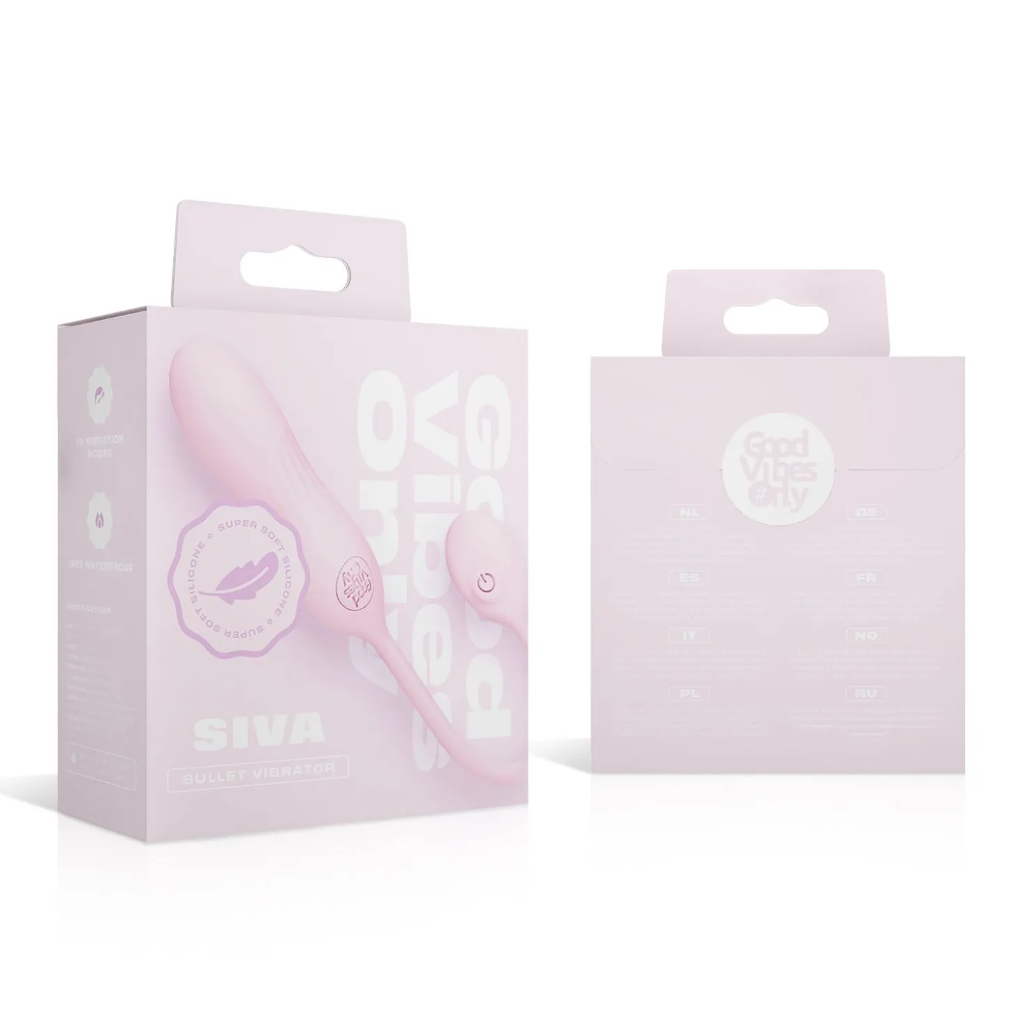 Good Vibes Only - Siva Vibrating Egg - Soft Silicone Roze