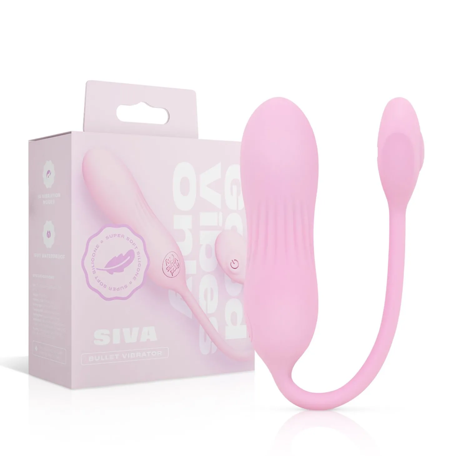 Good Vibes Only - Siva Vibrating Egg - Soft Silicone Roze