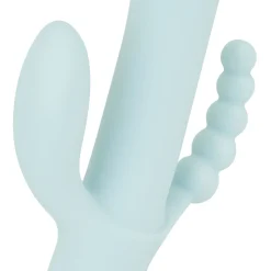 Good Vibes Only - Triple Stimulation Vibe - Soft Silicone - Blauw