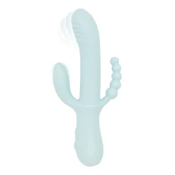 Good Vibes Only - Triple Stimulation Vibe - Soft Silicone - Blauw